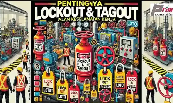 Penjelasan tentang pentingnya prosedur Lockout & Tagout untuk mencegah kecelakaan kerja.