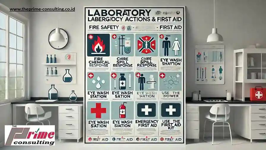 Panduan tindakan darurat dan pertolongan pertama di laboratorium