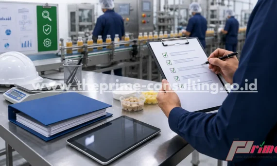 QA dan QC dalam proses pemeriksaan dan penjaminan mutu produk.