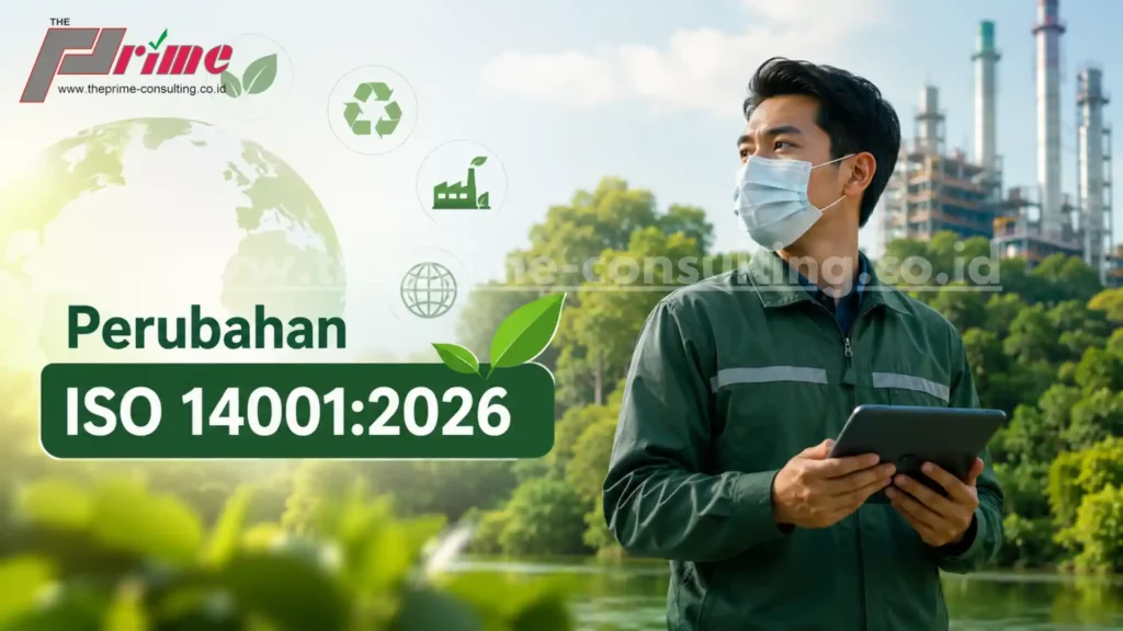 Perubahan ISO 14001:2026 terbaru mengenai revisi Sistem Manajemen Lingkungan dan persiapan implementasi standar ISO.